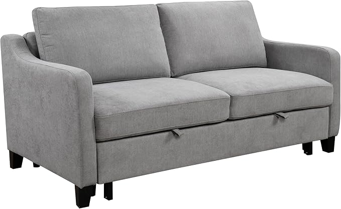 ERYE Modern 3-in-1 Sofa Loveseat Convertible Sleeper Sofabed, Queen Size - Image 7