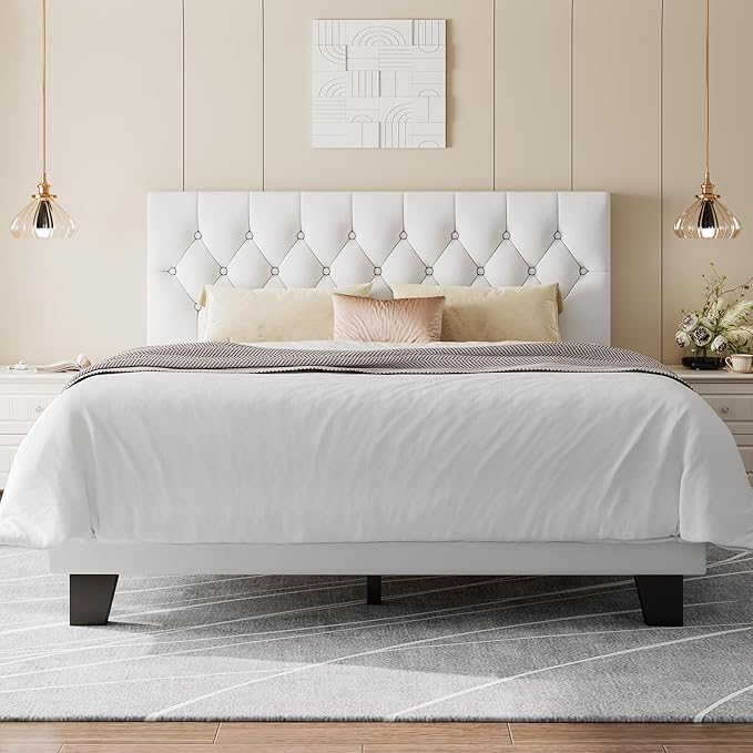 Feonase Velvet Queen Platform Bed Frame - Image 7