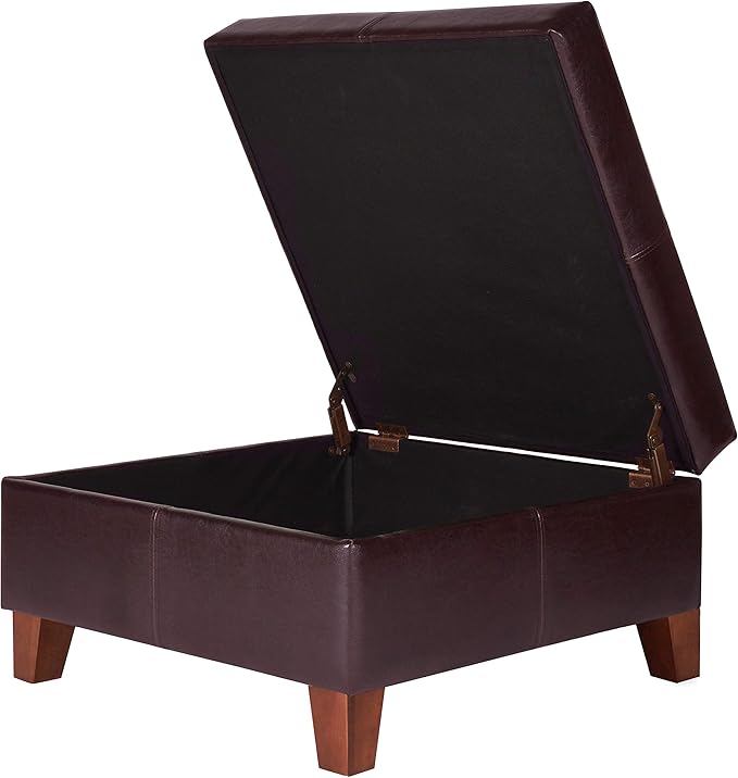 Homepop Home Decor |K2380-E155 | Luxury Large Faux Leather Square Storage - Image 9