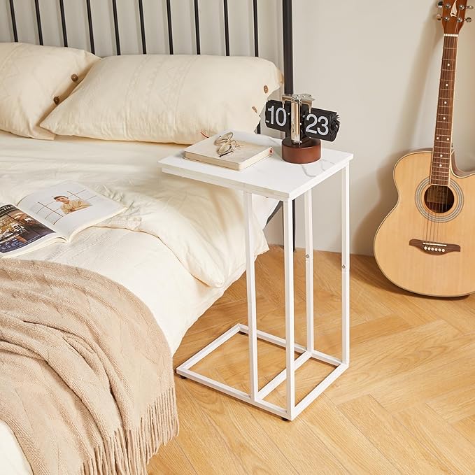 C Shaped End Table Set of 2, Small Side Table - Image 5