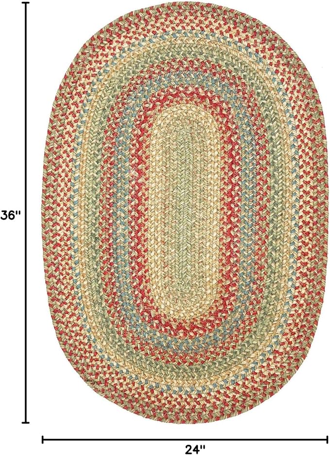 Azalea Multi Color Oval Braided Rug, 2x3' - Image 2