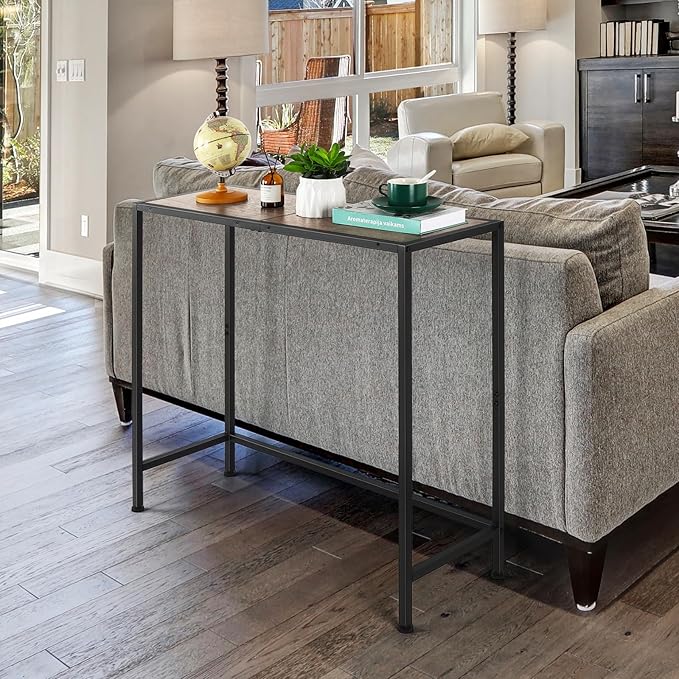 Narrow Entryway Table for Hallway Console Table, Thin Sofa Table Behind Couch - Image 5