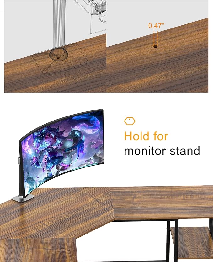 Teraves Modern L Shaped Desk - Image 8