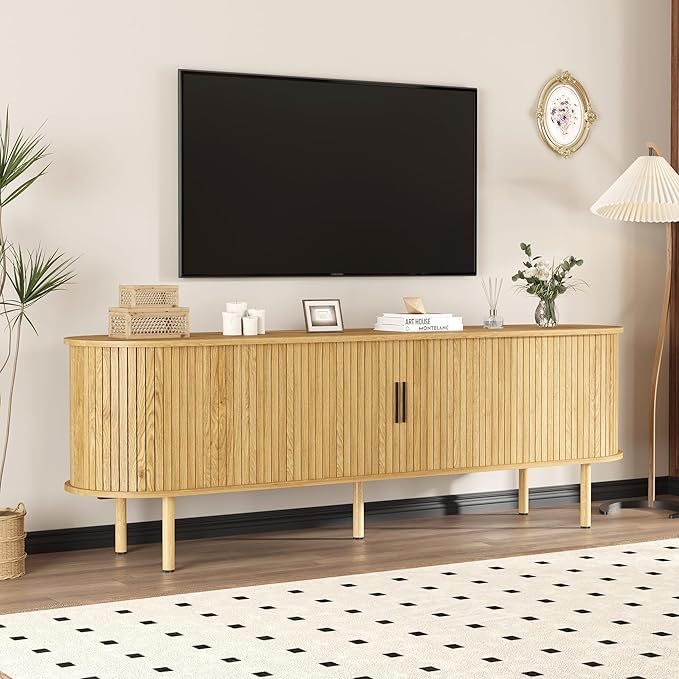 GarveeHome 70.1" TV Stand, Modern TV Console Table - Image 8