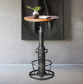 Topower Industrial Bar Table 38.58-48.43" Adjustable Pub Table Kitchen Dining by Topower