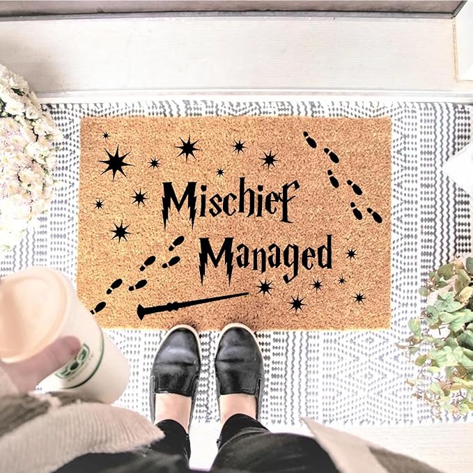 Funny Coir Doormat Magical Fantasy Front Door Mat Entryway Indoor and Outdoor - Image 2