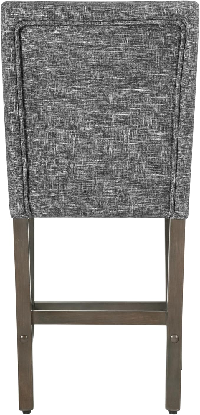 Homepop Home Decor | Nailhead Trim Counter Height Bar Stools | 24 Inch Bar - Image 7