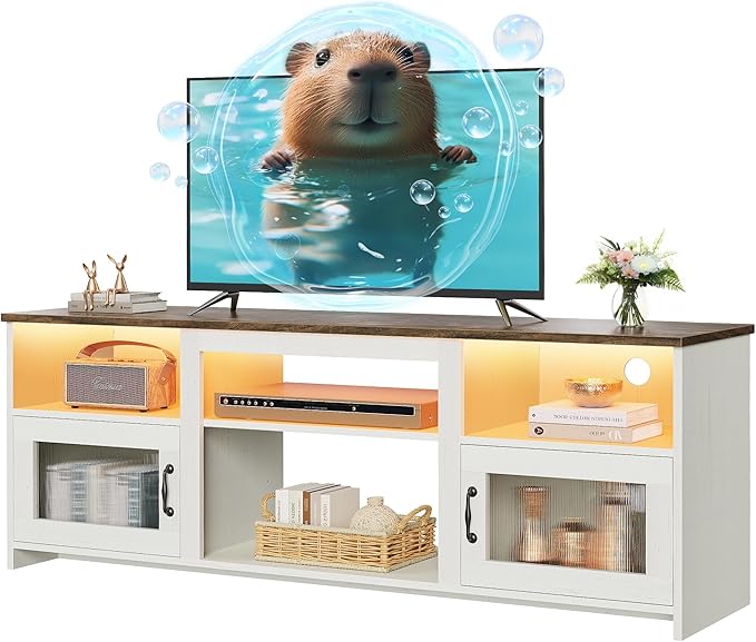 PRAISUN TV Stand for 60 Inch TV, TV Console Cabinet by PRAISUN