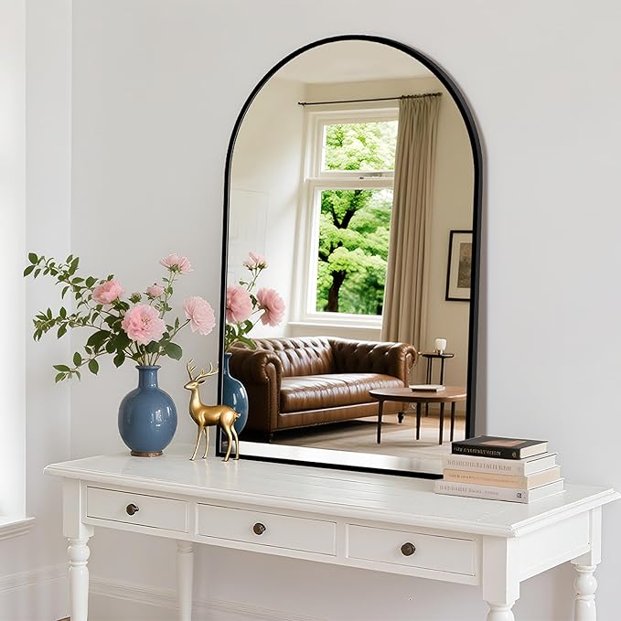 Arched Wall Mirror 24"X36", Modern Farmhouse Mirror Wall Mounted, Curved Arch - Image 5
