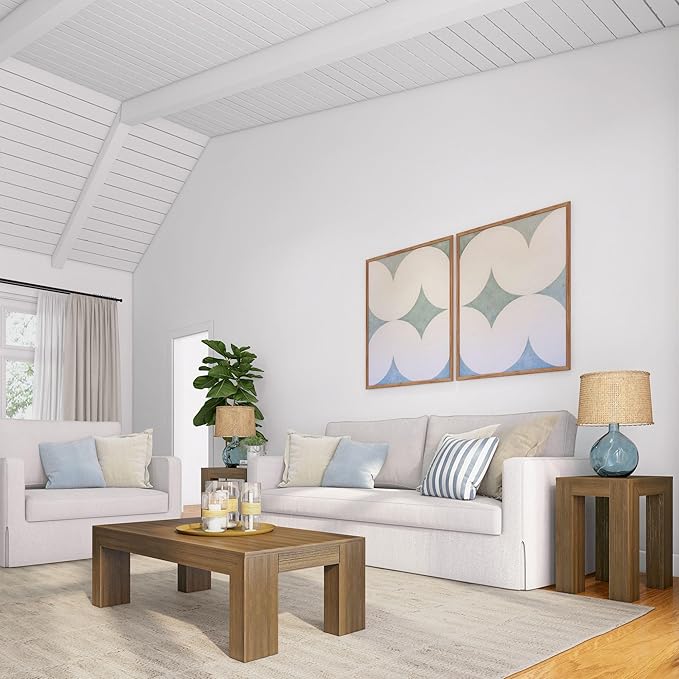 Plank+Beam Modern Rectangular Coffee Table, Medium Sized Coffee Table, Center - Image 7