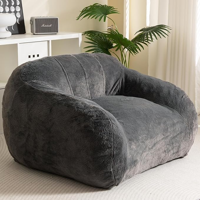 HIGOGOGO Giant Bean Bag Chair for Adults, Big Comfy Sofa Chair for Bedroom by HIGOGOGO