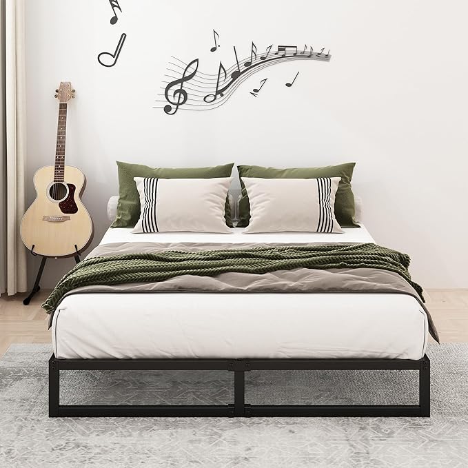 9 Inch California King Bed Frames No Box Spring Needed Heavy Duty Metal Cal - Image 4