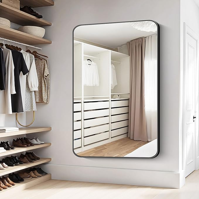 KOCUUY Black Bathroom Mirror 60"x40", Large Vanity Mirror - Image 4