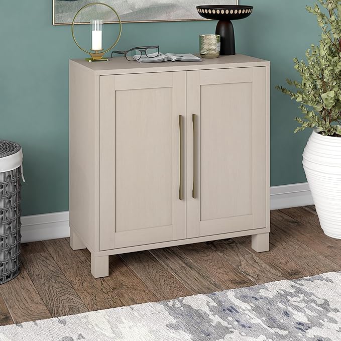 Henn&Hart 28" Wide Rectangular Accent Cabinet in Beech White, - Image 2
