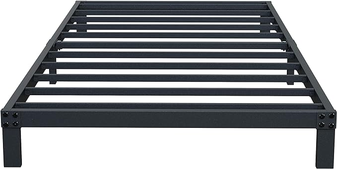 7 Inch Twin Bed Frames No Box Spring Need, Low Profile Metal Platform Twin Size by Upcanso