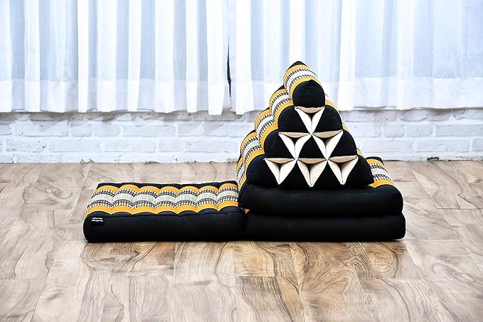 Leewadee 3-Fold Mat with Triangle Cushion – Comfortable TV Pillow, Foldable - Image 8