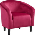 Yaheetech Club Chair, Velvet Accent Chair Upholstered Barrel Chair Sitting Chair by Yaheetech
