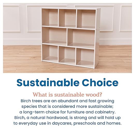 ECR4Kids Streamline 8-Compartment Storage Cabinet, Classroom Furniture - Image 8