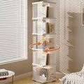 Rotating Bookshelf Tower, 360° Rotating Bookshelf, 66 inch High Small Space by FAQINZYUAN