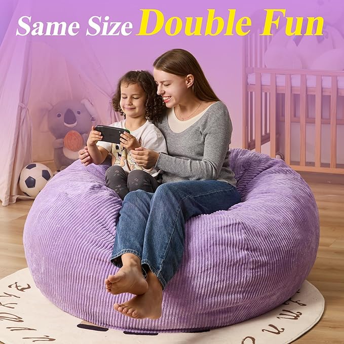 3.5FT Bean Bag Chairs Teardrop Bean Bag Chair - Image 8