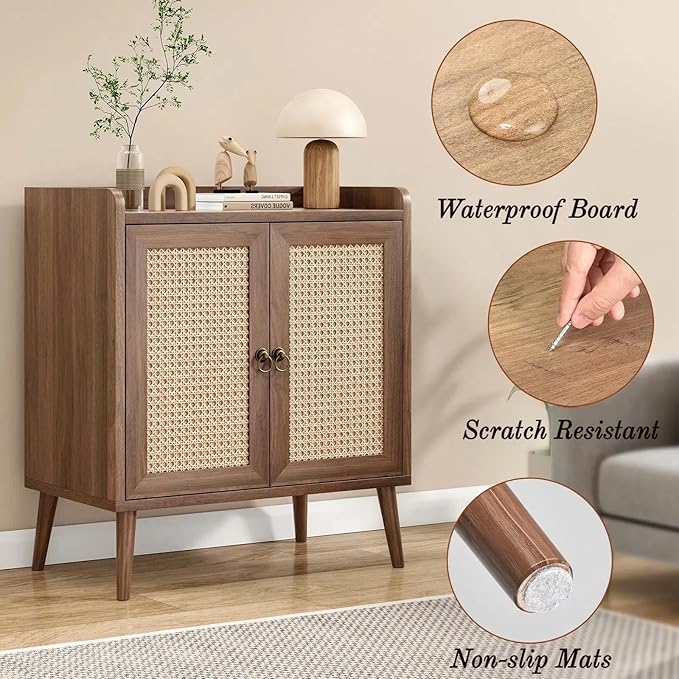 Buffet Cabinet, Rattan Storage Cabinet - Image 3