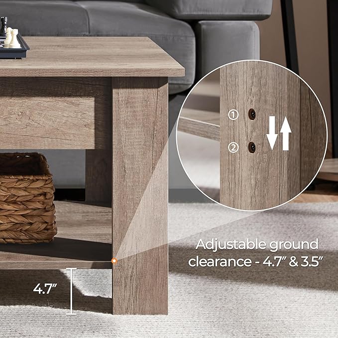 Yaheetech Lift Top Coffee Table - Image 7