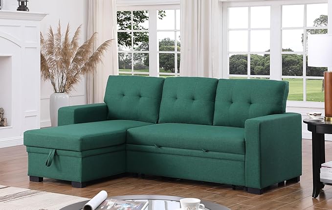 Ball & Cast Sectional Sleeper Sofa Bed, L-Shape Pull Out Couch, 4 in 1 Pull-Out - Image 6