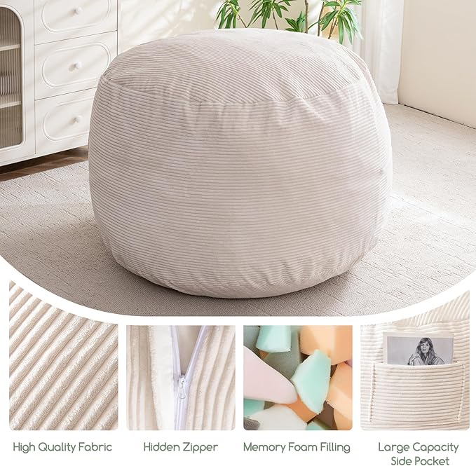 HIGOGOGO Giant Bean Bag Chair Bed - Image 3