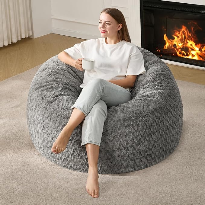 Hobestluk 3ft Bean Bag Chairs for Adults Large Beanbag Chair by YourHomeDeservesMore
