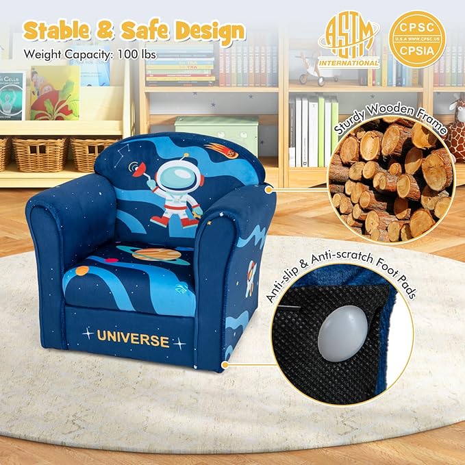 Costzon Kids Couch, Children's Sofa Armrest Chair - Image 7