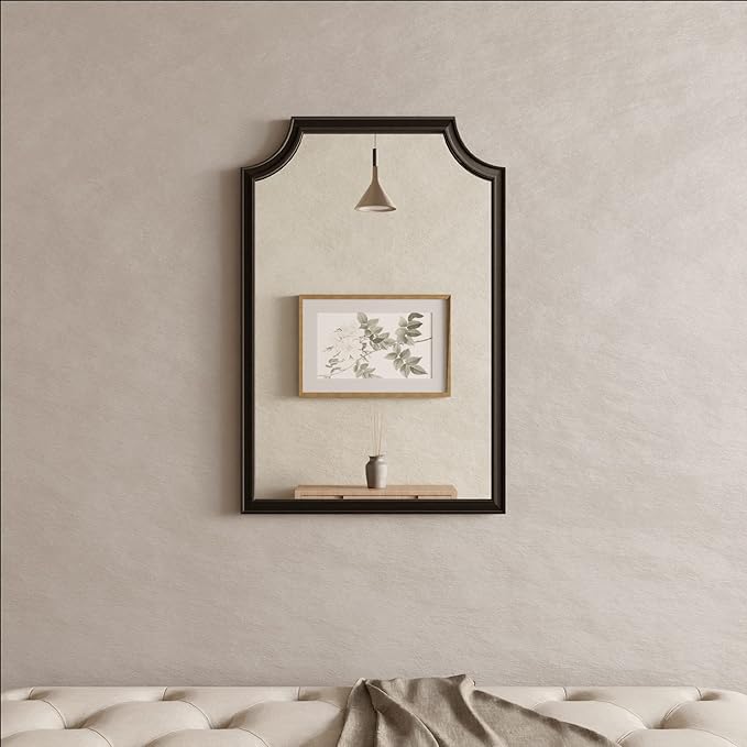 WallBeyond 24" x 36" Scalloped Corners Arch Rectangle Wall Mirror - Image 2