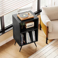Record Player Stand, Vinyl Record Storage Cabinet by Furninova