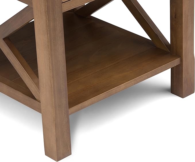 SIMPLIHOME Kitchener SOLID WOOD 21 inch Wide Square Contemporary End Side Table - Image 6