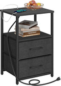 TUTOTAK End Table with Charging Station, Night Stand, Side Table with 2 USB by WelcometotheTUTOTAKHome
