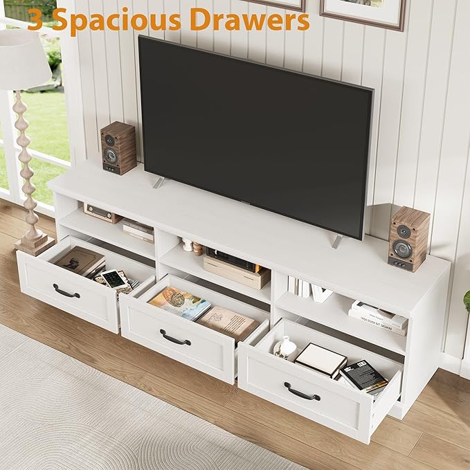 GarveeHome TV Stand for 65/70/75 Inch TV, Entertainment Center - Image 3