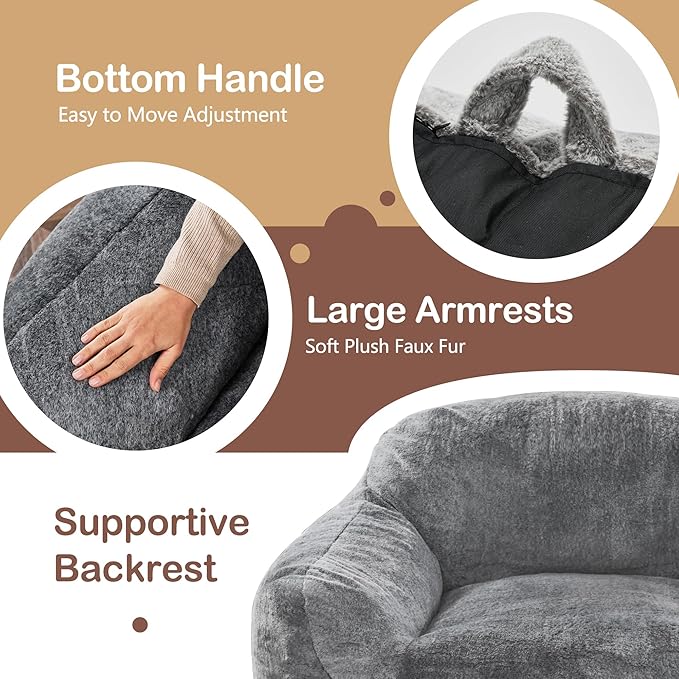 Homguava Bean Bag Chair Bean Bag Chairs - Image 6