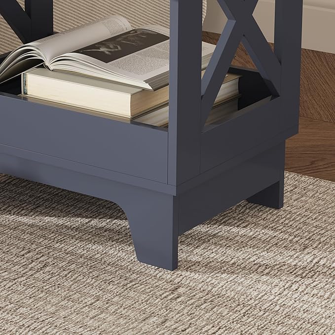 Tall Nightstand Set of 2 Side Table - Image 9