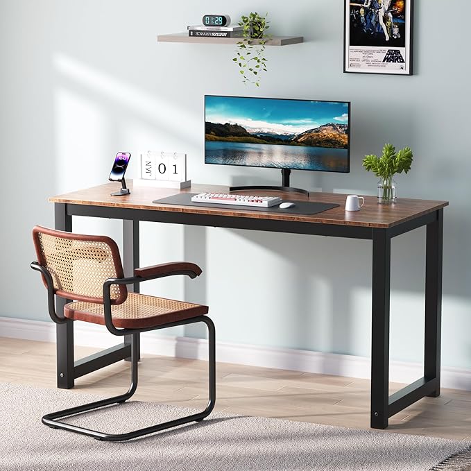 Decoholic 55 Inch Computer Desk, Home & Office PC Laptop Study Writing Table - Image 2