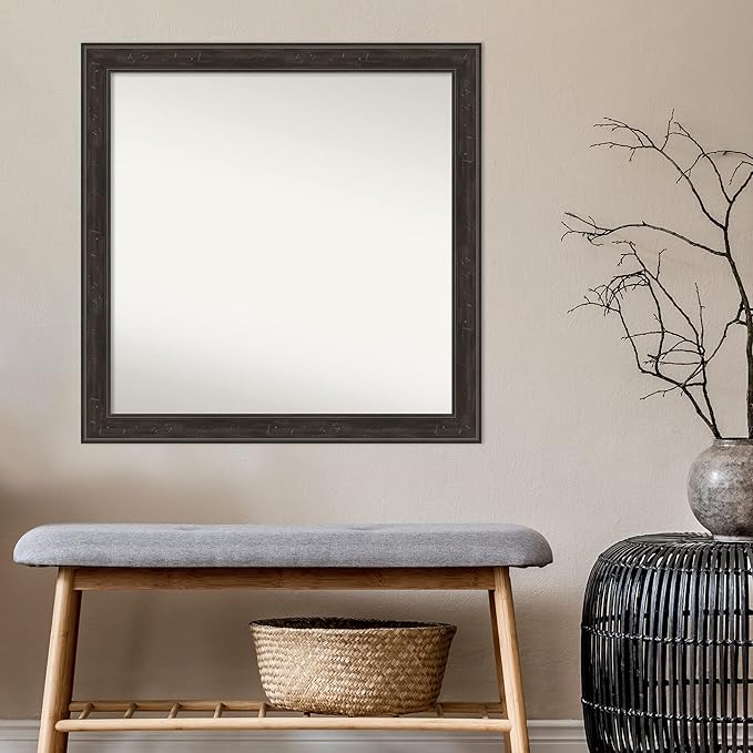Amanti Art Brown Bathroom Mirror - Image 6