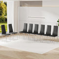 JT Modern Minimalist Dining Chair Fireproof Leather Sprayed Metal Pipe Diamond by JT
