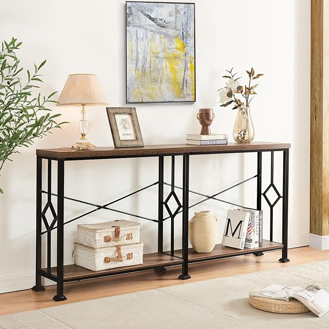 HOMISSUE Long Entryway Console Table, 70.9" Industrial Narrow Sofa Tables - Image 7