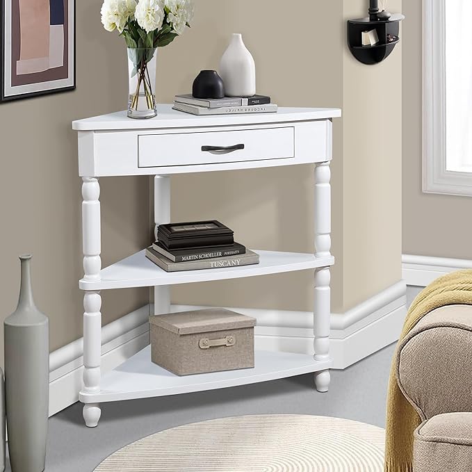 GDFStudio Trmxmbi 3 Tier Corner Console Table - Image 3