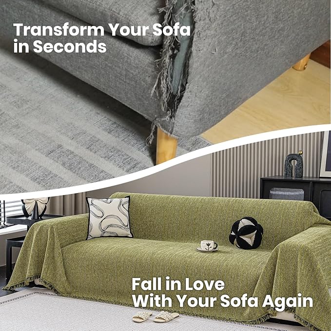 Nobildonna Sofa Cover Washable Soft Thicken Chenille Couch Cover - Image 5