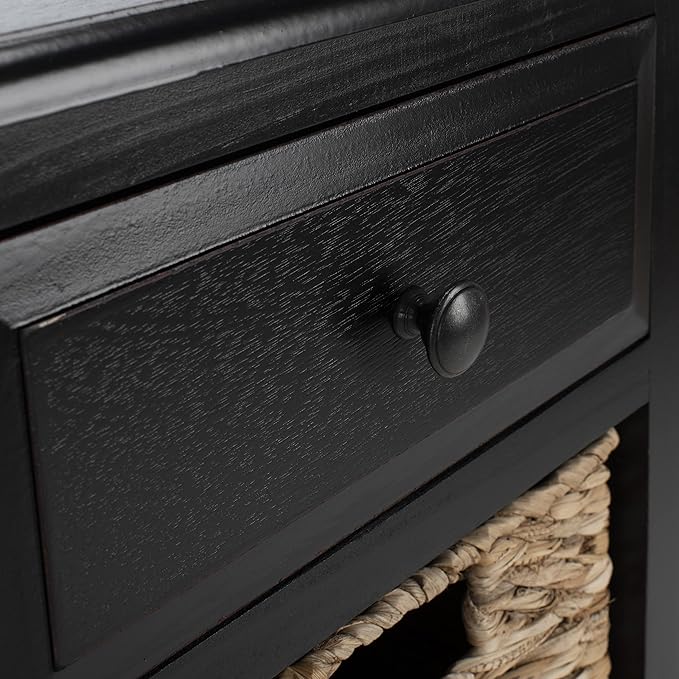 SAFAVIEH American Homes Collection Michaela Distressed Black Side Table - Image 10
