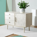 SAFAVIEH Couture Collection Elissa Mid-Century White Wash Small Entertainment by SAFAVIEH