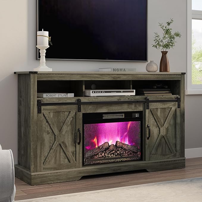 RoyalCraft Farmhouse Fireplace TV Stand by Bringyoubetterlife