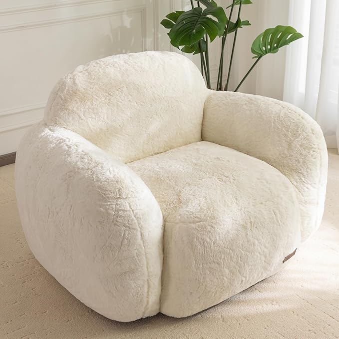 MAXYOYO Bean Bag Chair, Comfy Pebble Shaped Single Bean Bag Sofa by MAXYOYO