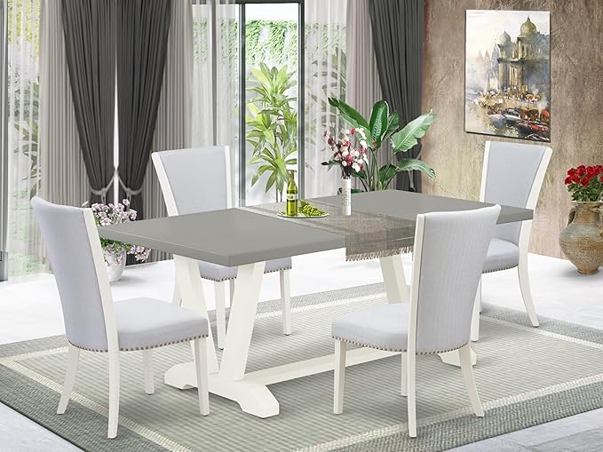 East West Furniture V097VE005-5 5 Piece Kitchen Table Set - Image 2
