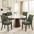 COLAMY Upholstered Dining Chairs Set of 4, Mid Century Modern Kitchen Chairs by COLAMYINC