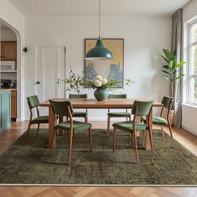 GENIMO 8x10 Area Rugs for Living Room, Machine Washable Non Slip Vintage Rugs - Image 4